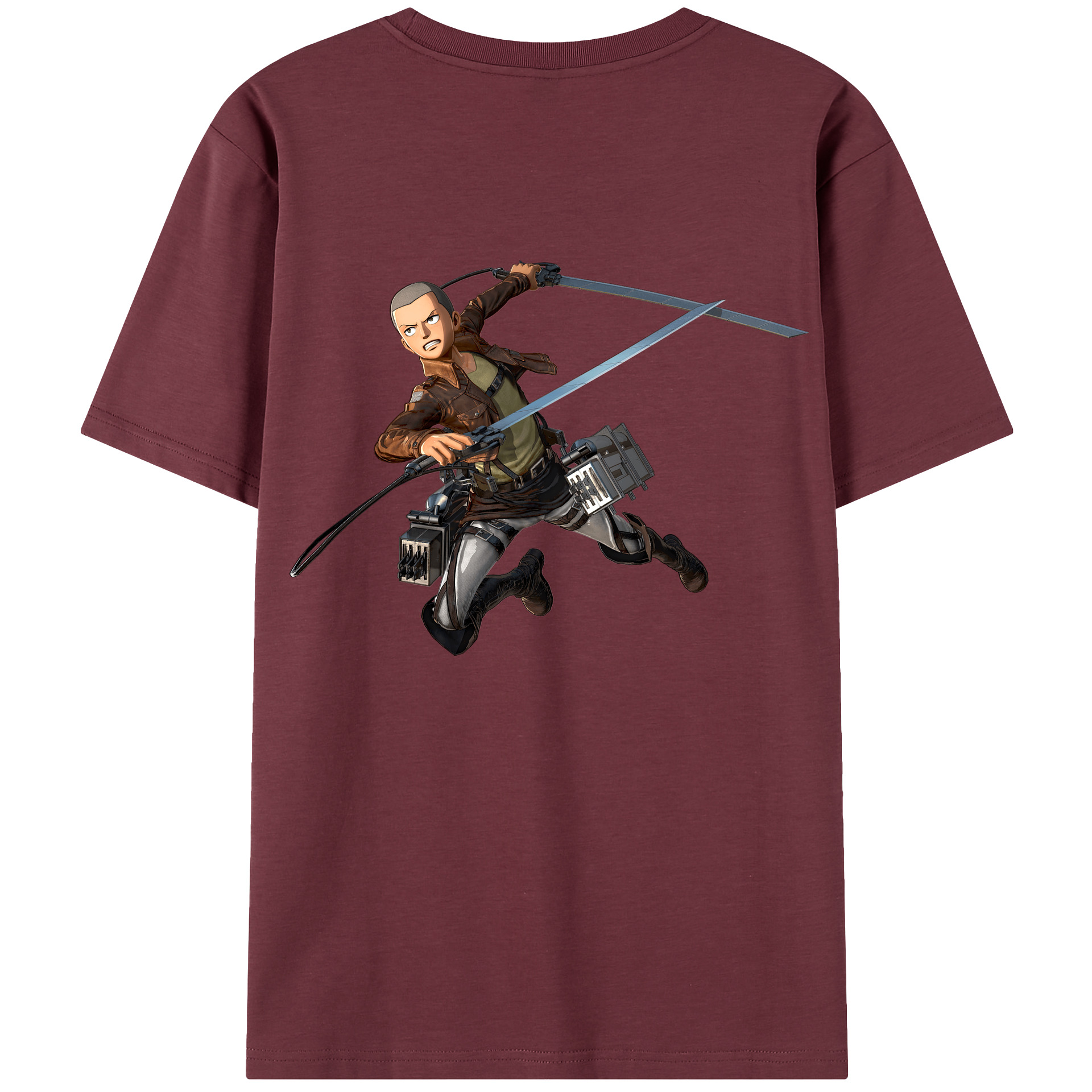 （画像用） 進撃の巨人 コニー·スプリンガー Attack on Titan Connie Springer 綿100％半袖Tシャツ（背面プリント）